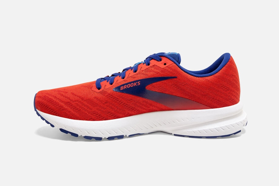 Brooks Running Shoes Mens Orange/Blue - Launch 7 Road - 5604-RGCKN